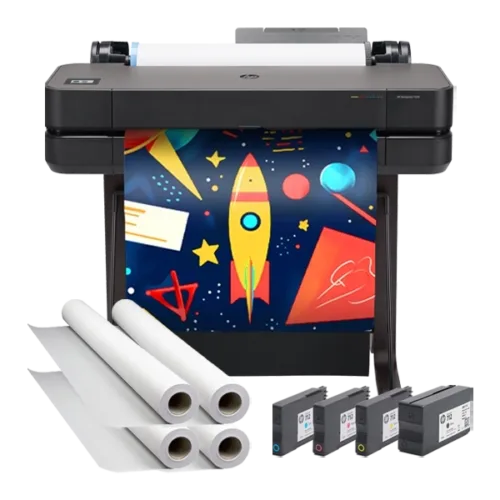 Classroom Pro 24 Poster Maker Advanced Package with rolls of poster paper and color ink cartridges