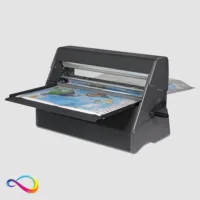 A cold laminator processing a large map, providing heat-free lamination for school projects