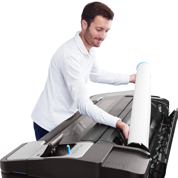 HP DesignJet T1700 printing vibrant large-format posters