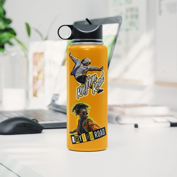 Water bottle with stickers printed on Roland VersaSTUDIO BN2 Series Desktop Printer/Cutter (4 color)