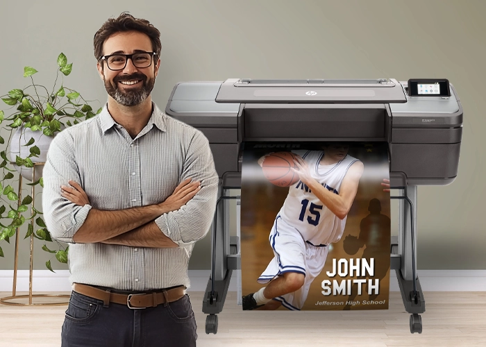 The Campus Pro School Poster maker is a turn key poster making solution for schools looking to create indoor visuals and water resistant prints for outdoor use!