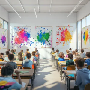 Walls with exploding color from poster makers for schools. poster makers for schools, poster printers for schools, school poster makers, school poster printers