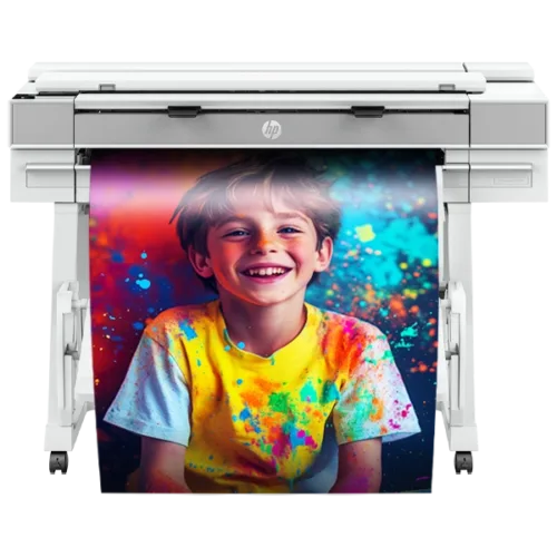 The new Amplify school poster maker printing a colorful school poster!